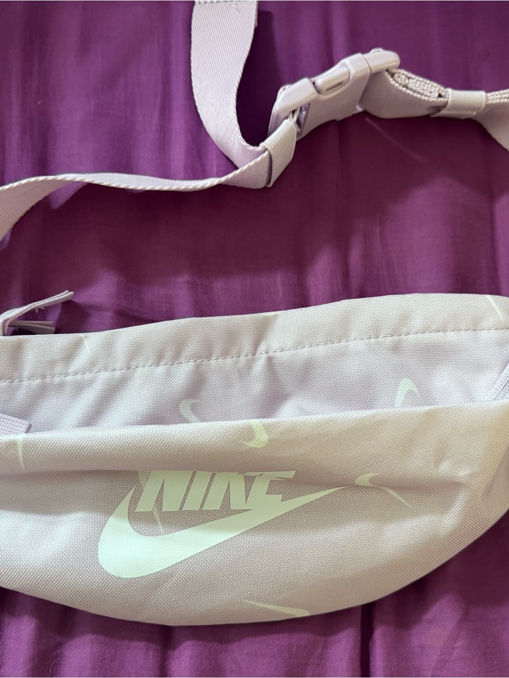 Nike Pink Mini Waist Bag with White Swoosh
